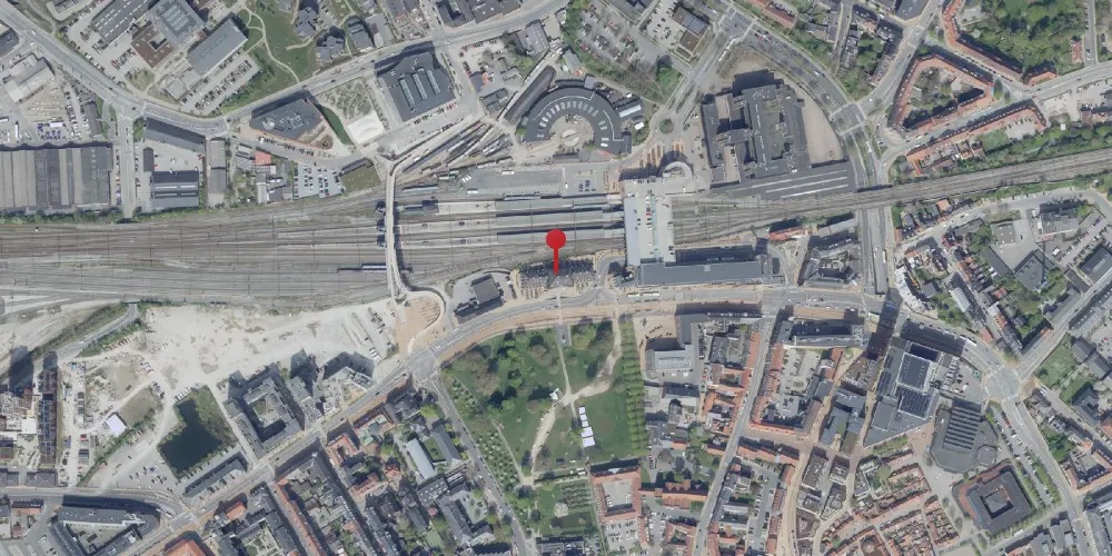 Historisk kort over Odense Banegård [1914-1995]