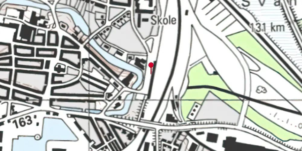 Historisk kort over Nyborg Station [1891-1997]