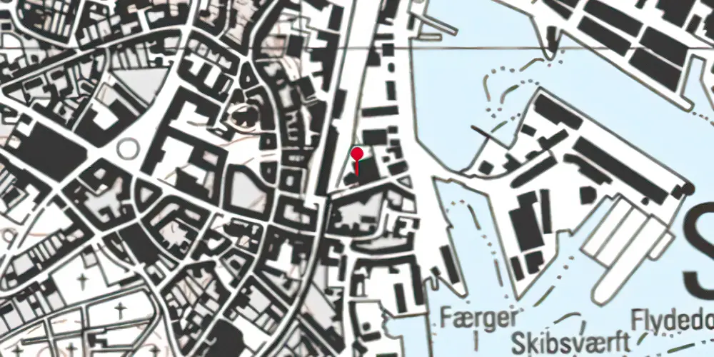 Historisk kort over Svendborg SNB Station