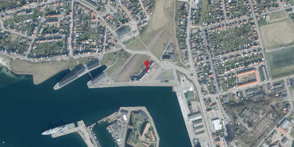 Historisk kort over Korsør Station [1907-1997]