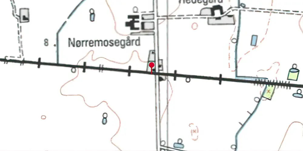 Historisk kort over Østofte Holdeplads