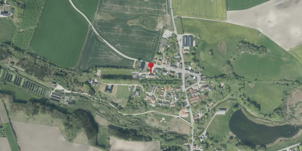 Historisk kort over Døstrup (Himmerland) Station