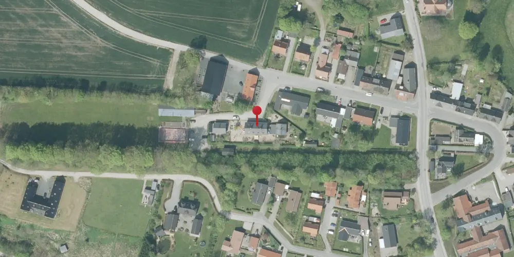 Historisk kort over Døstrup (Himmerland) Station