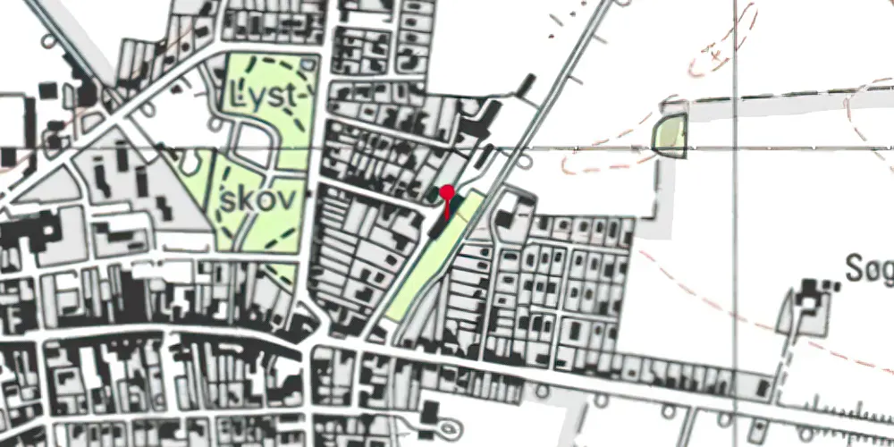 Historisk kort over Rødby Station Historisk kort over Rødby Station