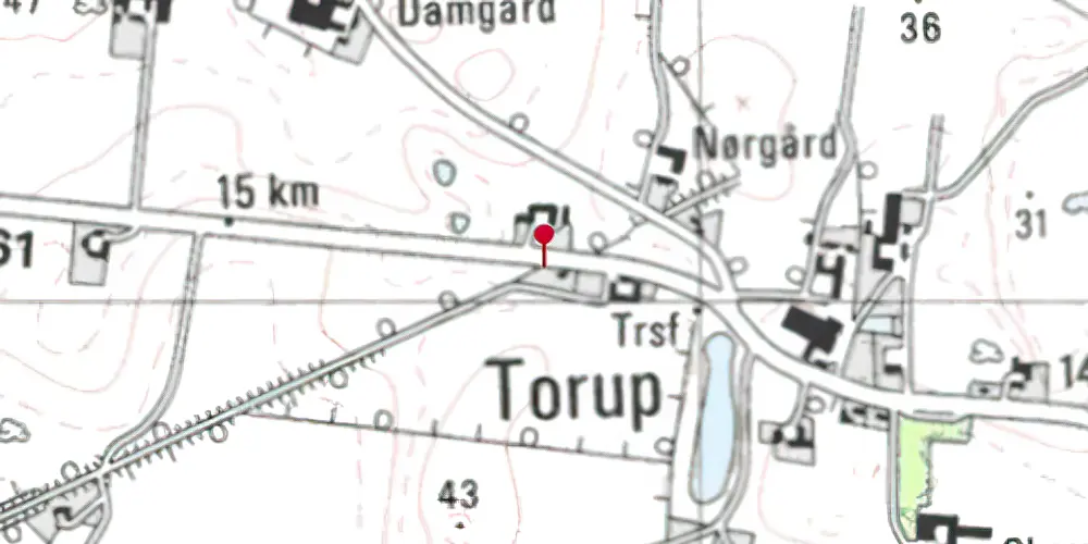 Historisk kort over Boldrup Trinbræt Historisk kort over Boldrup Trinbræt