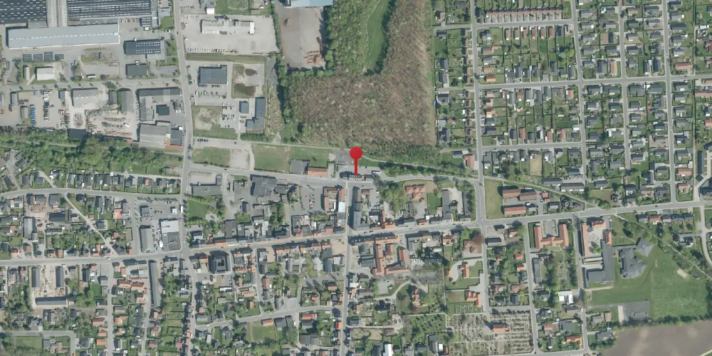 Historisk kort over Ålestrup Station