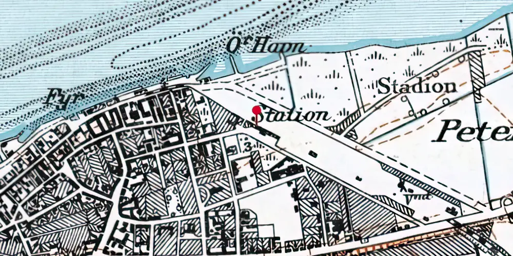 Historisk kort over Løgstør Station Historisk kort over Løgstør Station