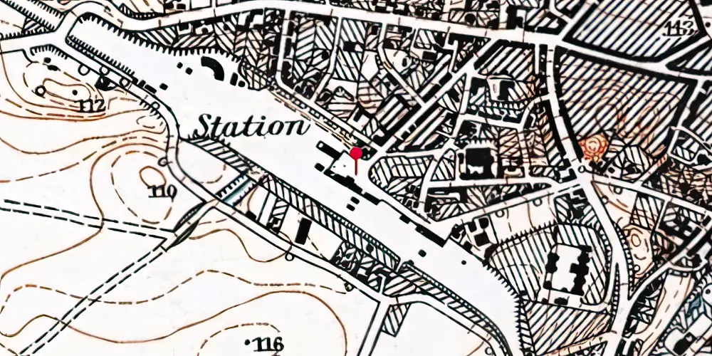 Historisk kort over Viborg Station