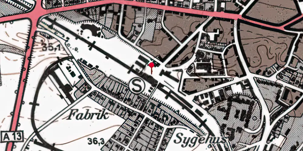 Historisk kort over Viborg Station