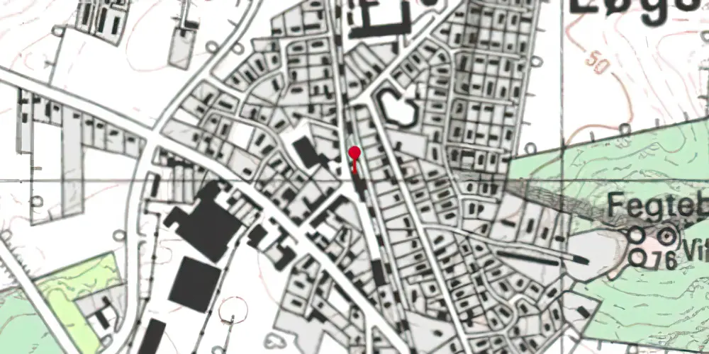 Historisk kort over Løgstrup Station