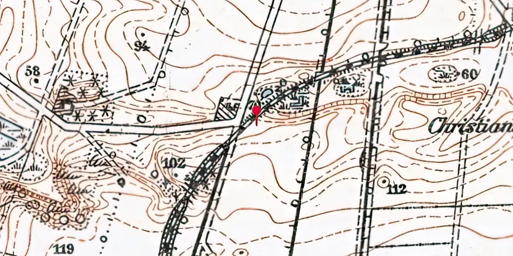 Historisk kort over Hjarbæk Trinbræt Historisk kort over Hjarbæk Trinbræt