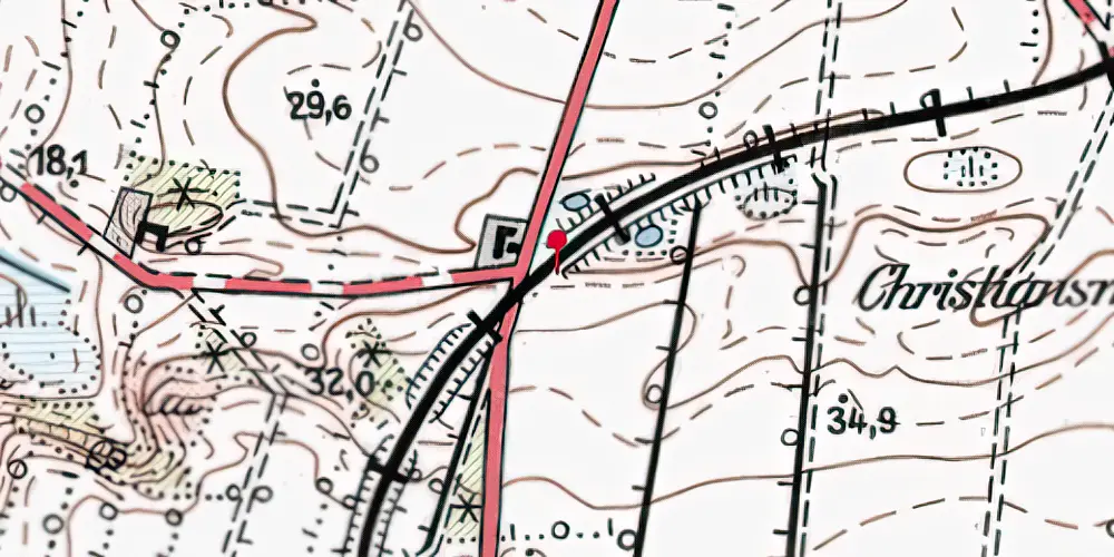 Historisk kort over Hjarbæk Trinbræt Historisk kort over Hjarbæk Trinbræt