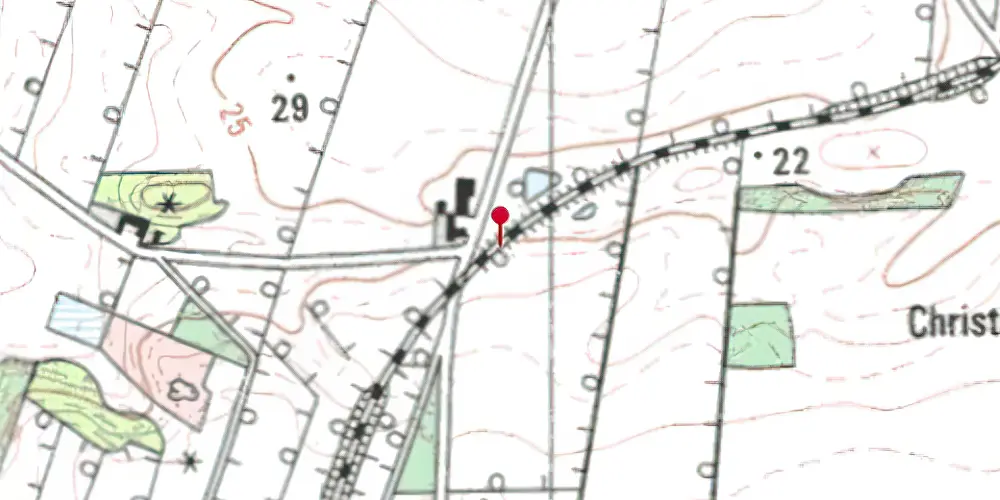 Historisk kort over Hjarbæk Trinbræt Historisk kort over Hjarbæk Trinbræt