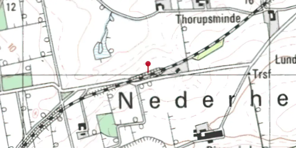 Historisk kort over Nederhede Trinbræt Historisk kort over Nederhede Trinbræt