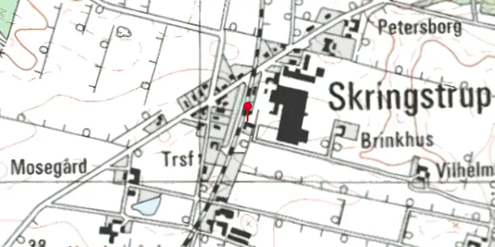 Historisk kort over Skringstrup Billetsalgssted Historisk kort over Skringstrup Billetsalgssted