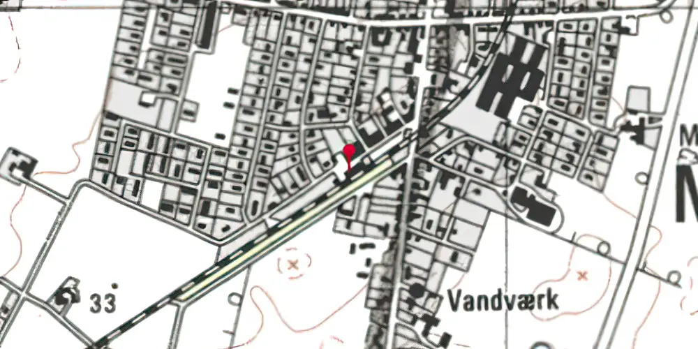 Historisk kort over Møldrup Station Historisk kort over Møldrup Station