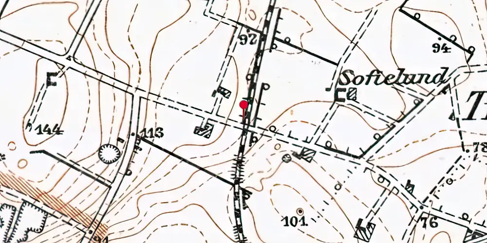 Historisk kort over Thorstedvej (Svellelyst) Trinbræt (uofficielt)