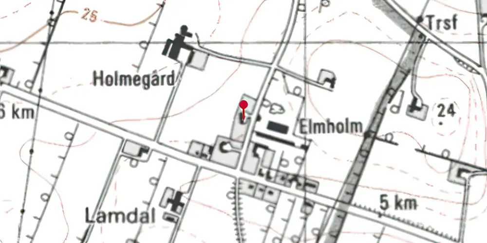 Historisk kort over Vandet Station