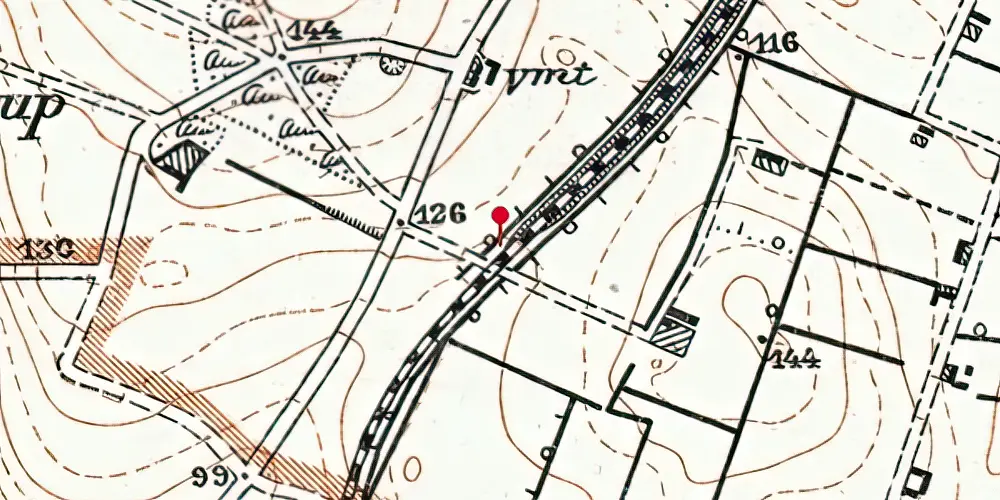 Historisk kort over Havreland Trinbræt Historisk kort over Havreland Trinbræt