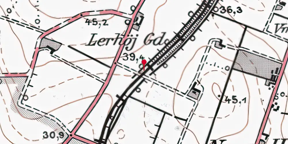 Historisk kort over Havreland Trinbræt Historisk kort over Havreland Trinbræt