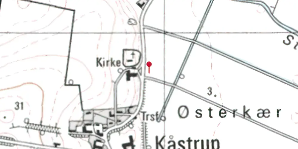 Historisk kort over Kaastrup Trinbræt Historisk kort over Kaastrup Trinbræt