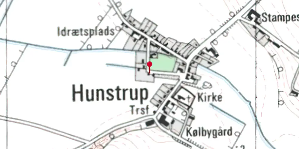 Historisk kort over Hunstrup Station Historisk kort over Hunstrup Station