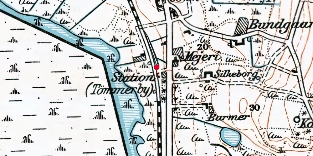 Historisk kort over Tømmerby Station Historisk kort over Tømmerby Station