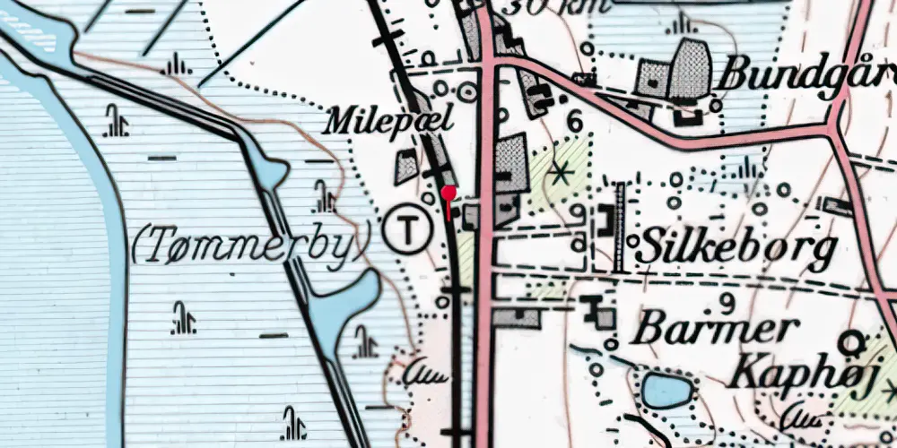 Historisk kort over Tømmerby Station Historisk kort over Tømmerby Station
