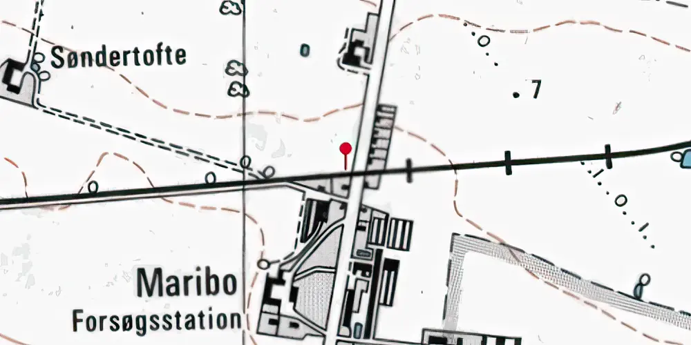 Historisk kort over Højbygårdvej Trinbræt