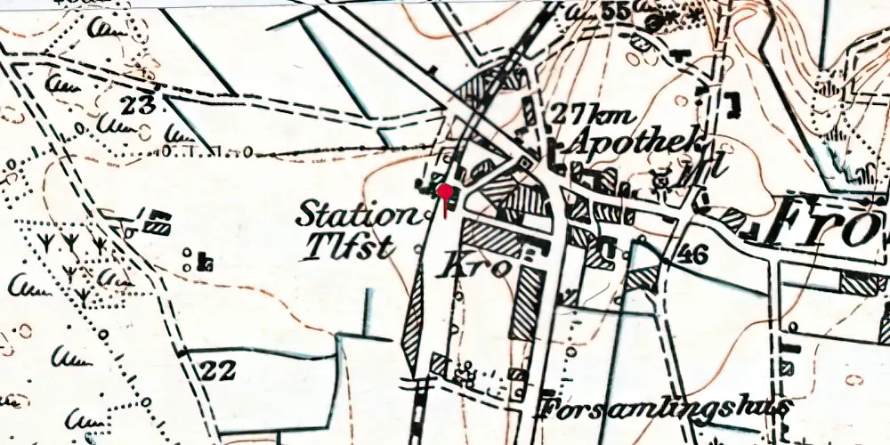 Historisk kort over Frøstrup Station Historisk kort over Frøstrup Station