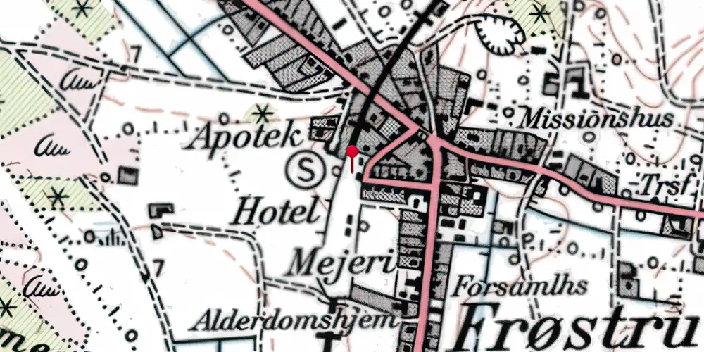Historisk kort over Frøstrup Station Historisk kort over Frøstrup Station