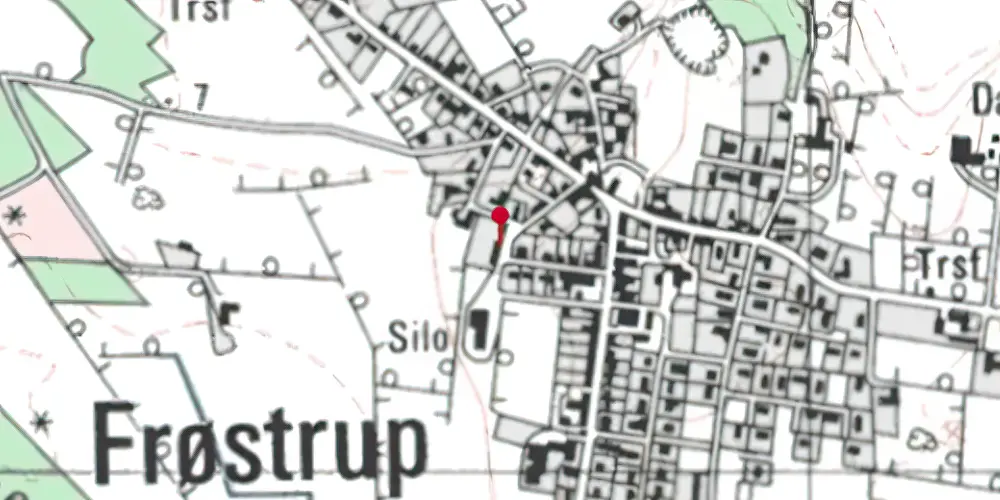 Historisk kort over Frøstrup Station Historisk kort over Frøstrup Station