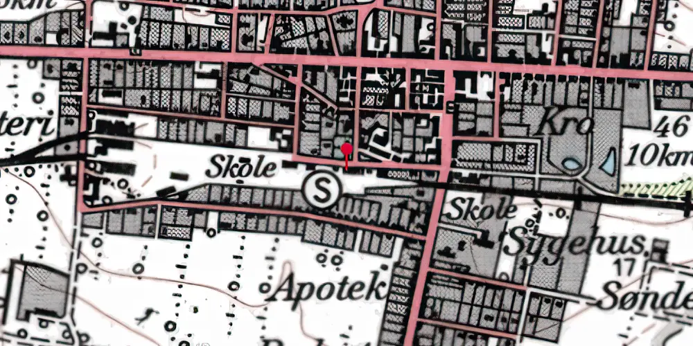 Historisk kort over Fjerritslev Station Historisk kort over Fjerritslev Station