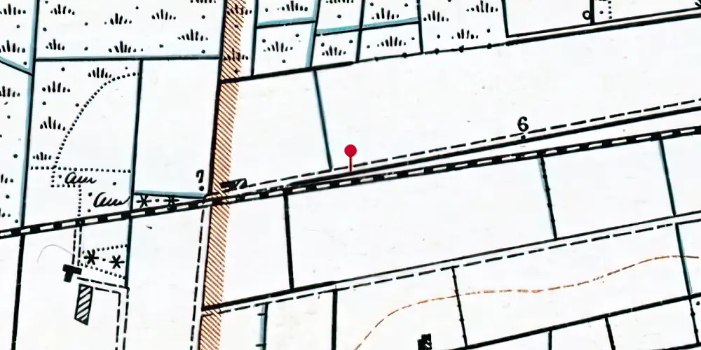 Historisk kort over Torup Kær Trinbræt