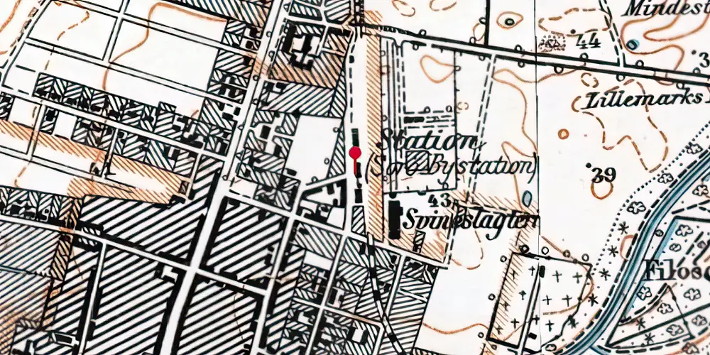 Historisk kort over Sorø Bystation Historisk kort over Sorø Bystation