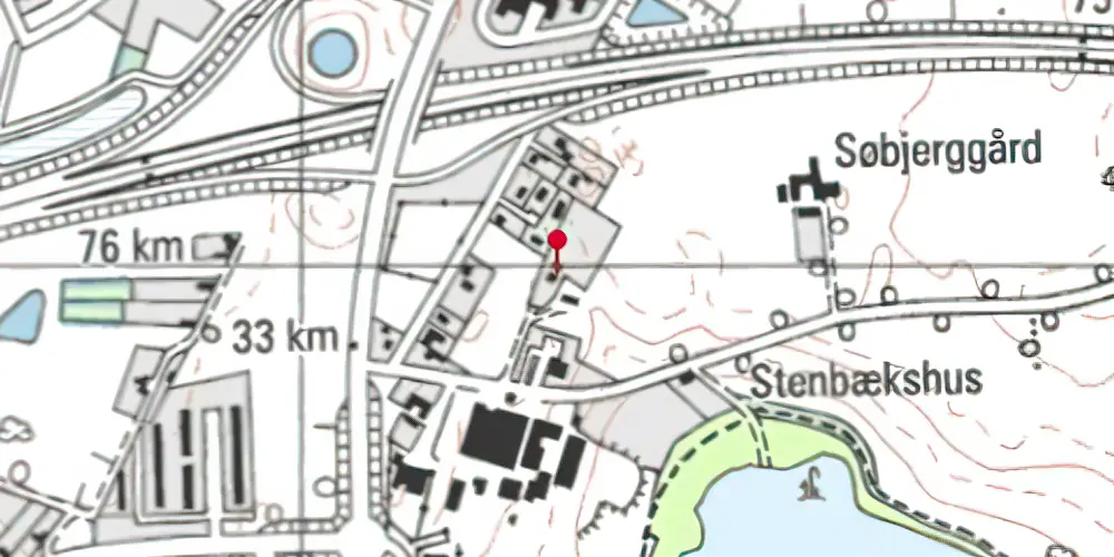 Historisk kort over Pedersborg Station