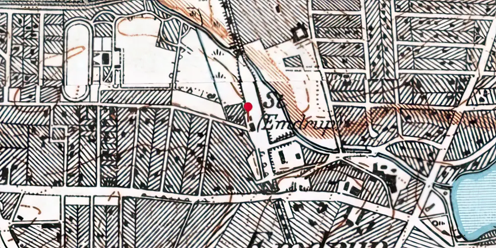 Historisk kort over Emdrup Station [1906-1948]