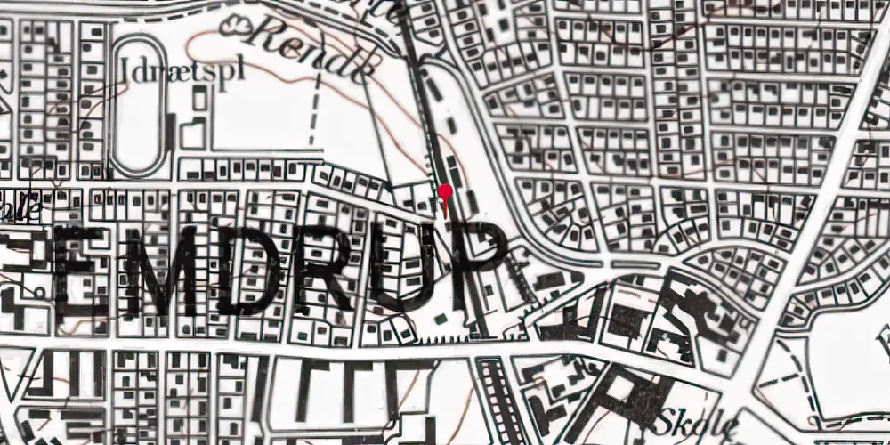 Historisk kort over Emdrup Station [1906-1948]