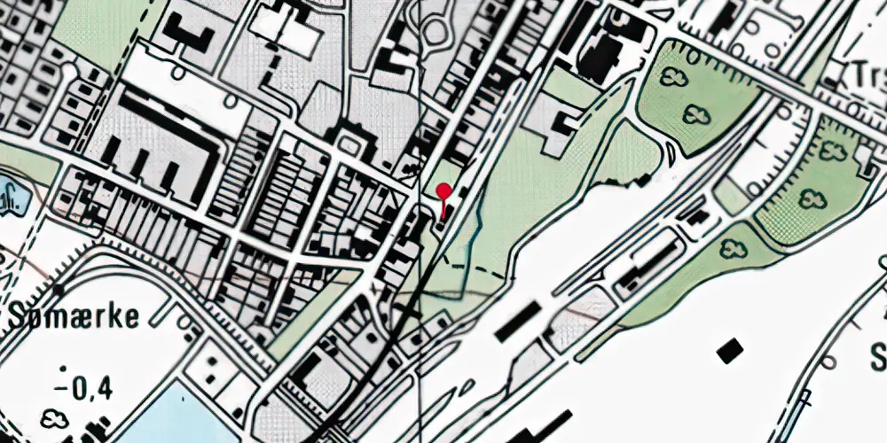 Historisk kort over Rødbyhavn Station