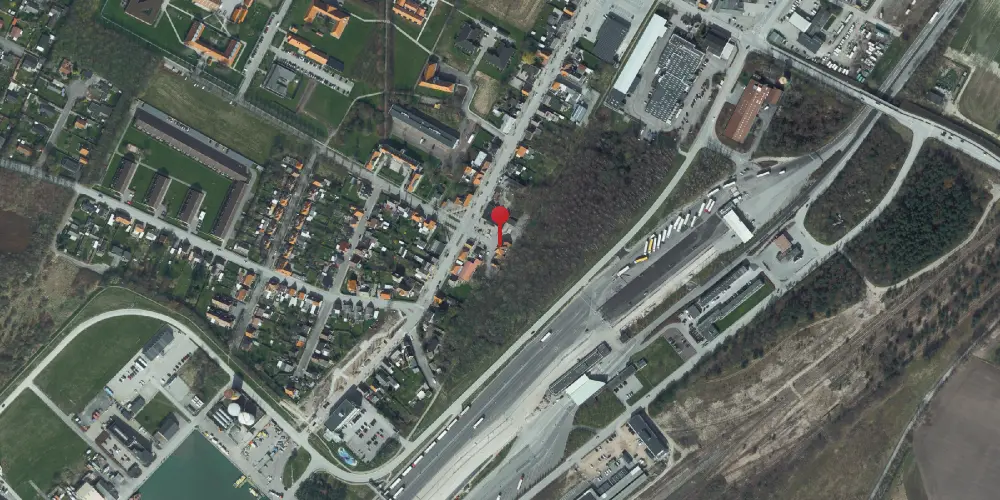 Historisk kort over Rødbyhavn Station