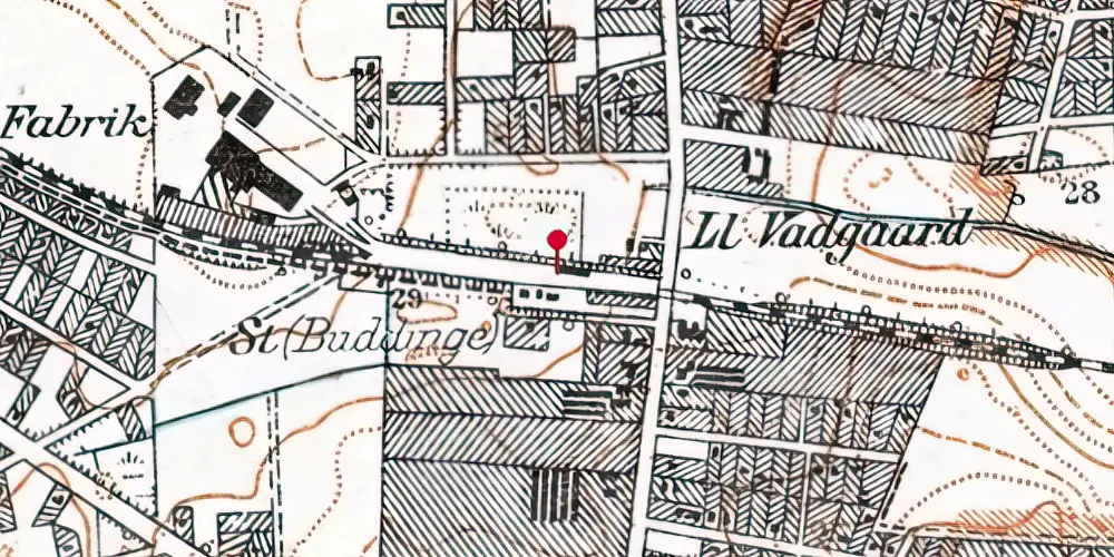 Historisk kort over Buddinge Station [1906-1949]