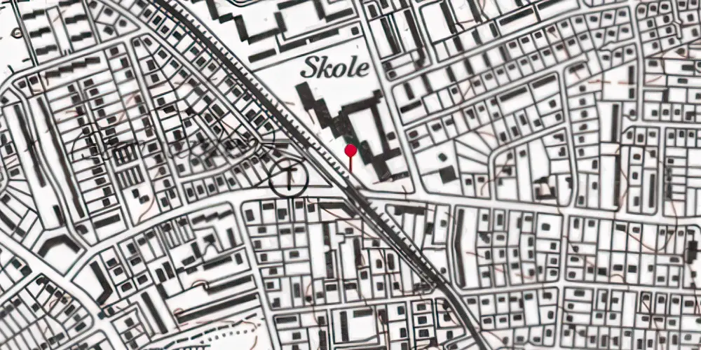 Historisk kort over Stengården Billetsalgssted [1929-1977]