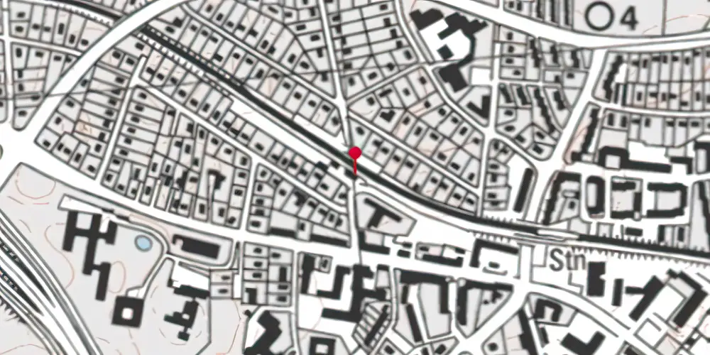 Historisk kort over Bagsværd Station [1906-1977]