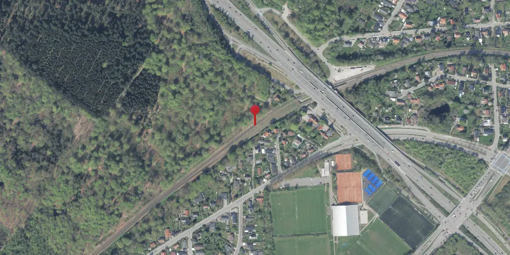 Historisk kort over Skovbrynet Billetsalgssted [1930-1964]