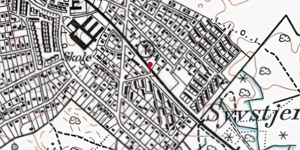 Historisk kort over Syvstjernen Trinbræt [1930-1954]