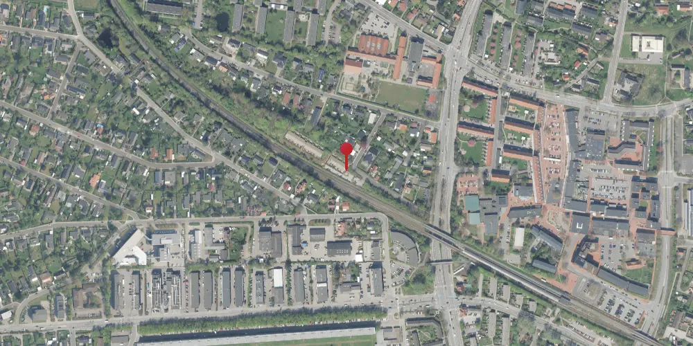 Historisk kort over Værløse Station [1906-1974]