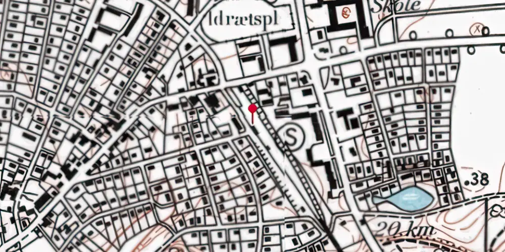 Historisk kort over Farum Station [1906-1977]