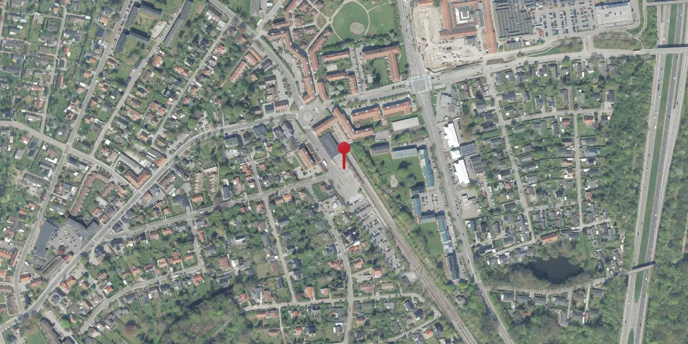 Historisk kort over Farum Station [1906-1977]