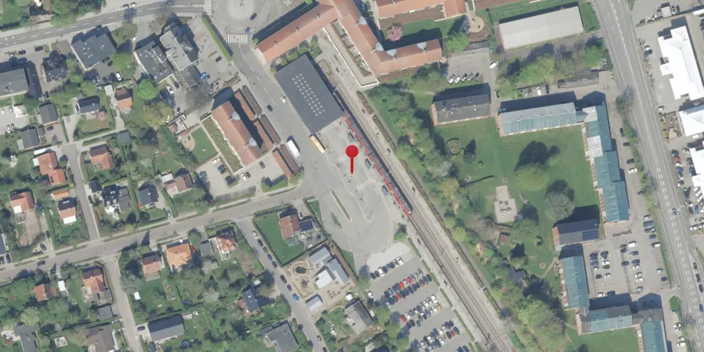 Historisk kort over Farum Station [1906-1977]