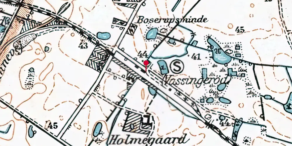 Historisk kort over Vassingerød Station Historisk kort over Vassingerød Station